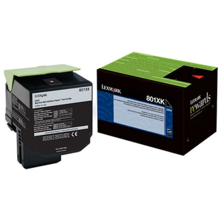Lexmark Lexmark Extra High Yield Black Return Program Toner, TAA Compliant, Yield: 8000 Pages 80C0XKG